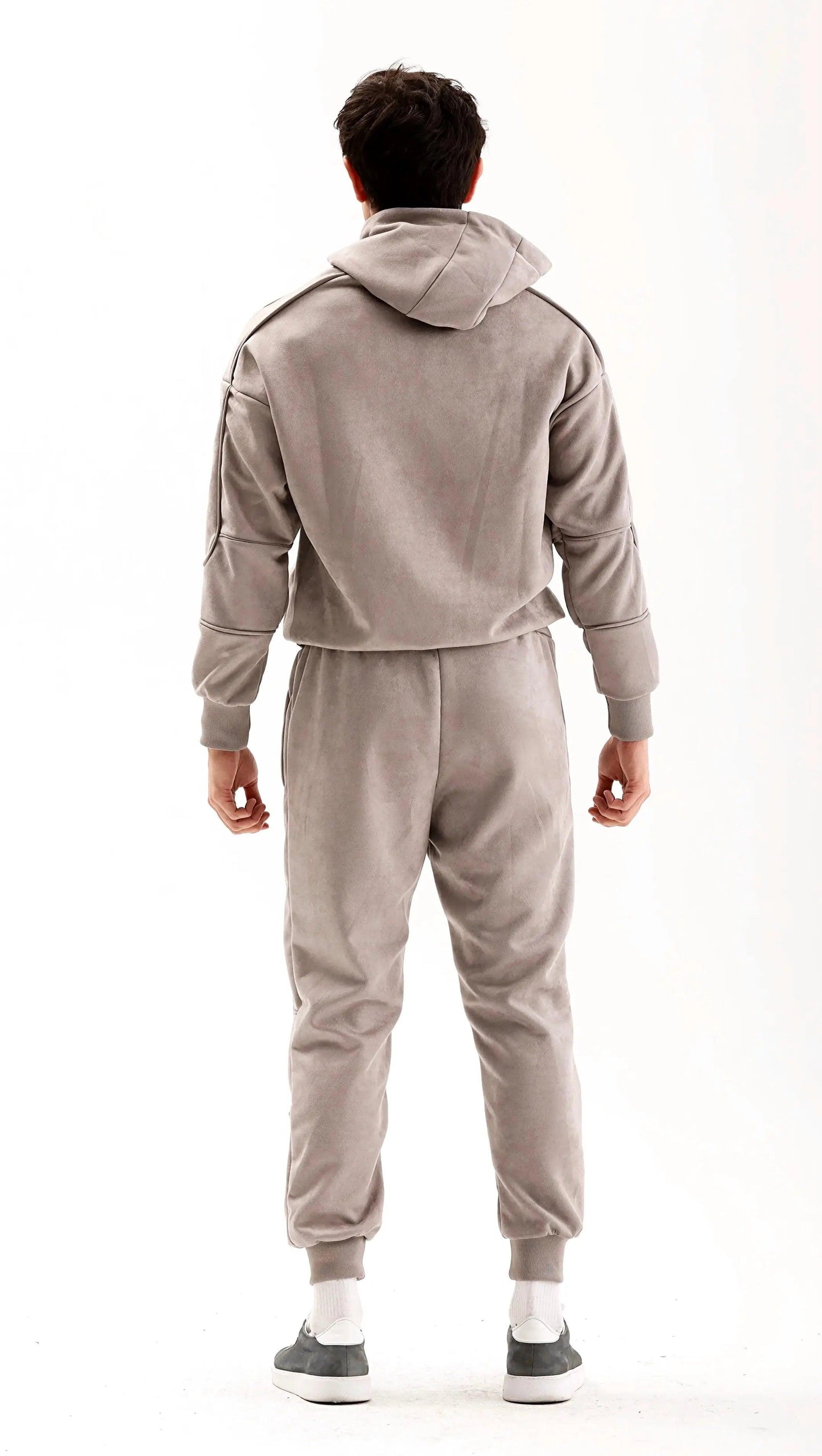 Men's Grey Hooded Tracksuit Outfit Set THIMOON®