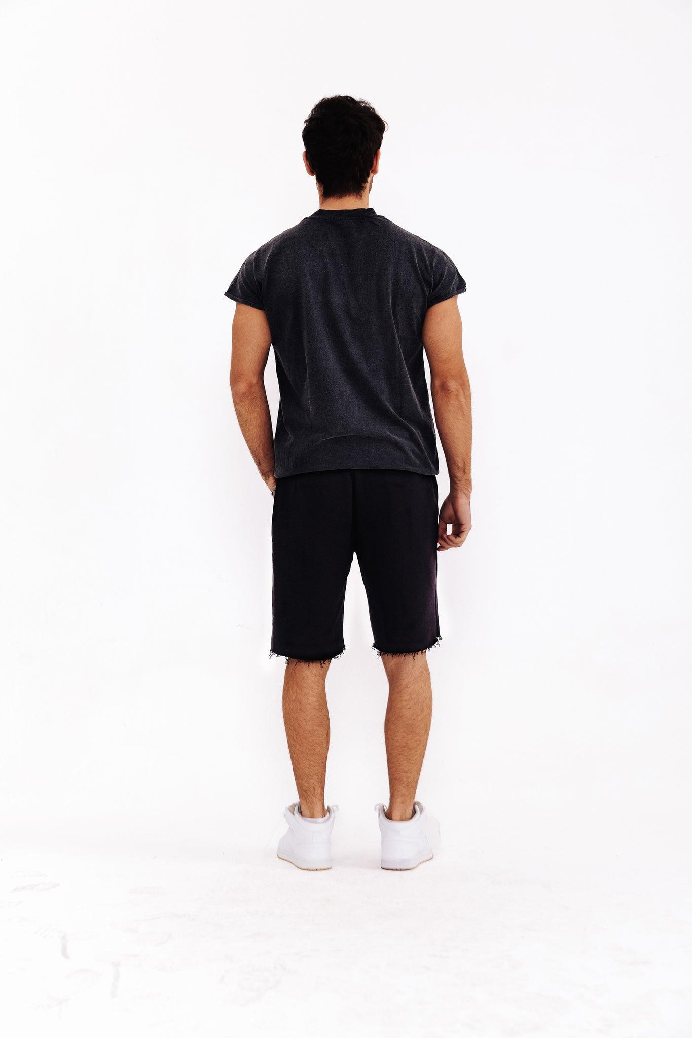 Men's Grey T-Shirt with Front Pockets THIMOON