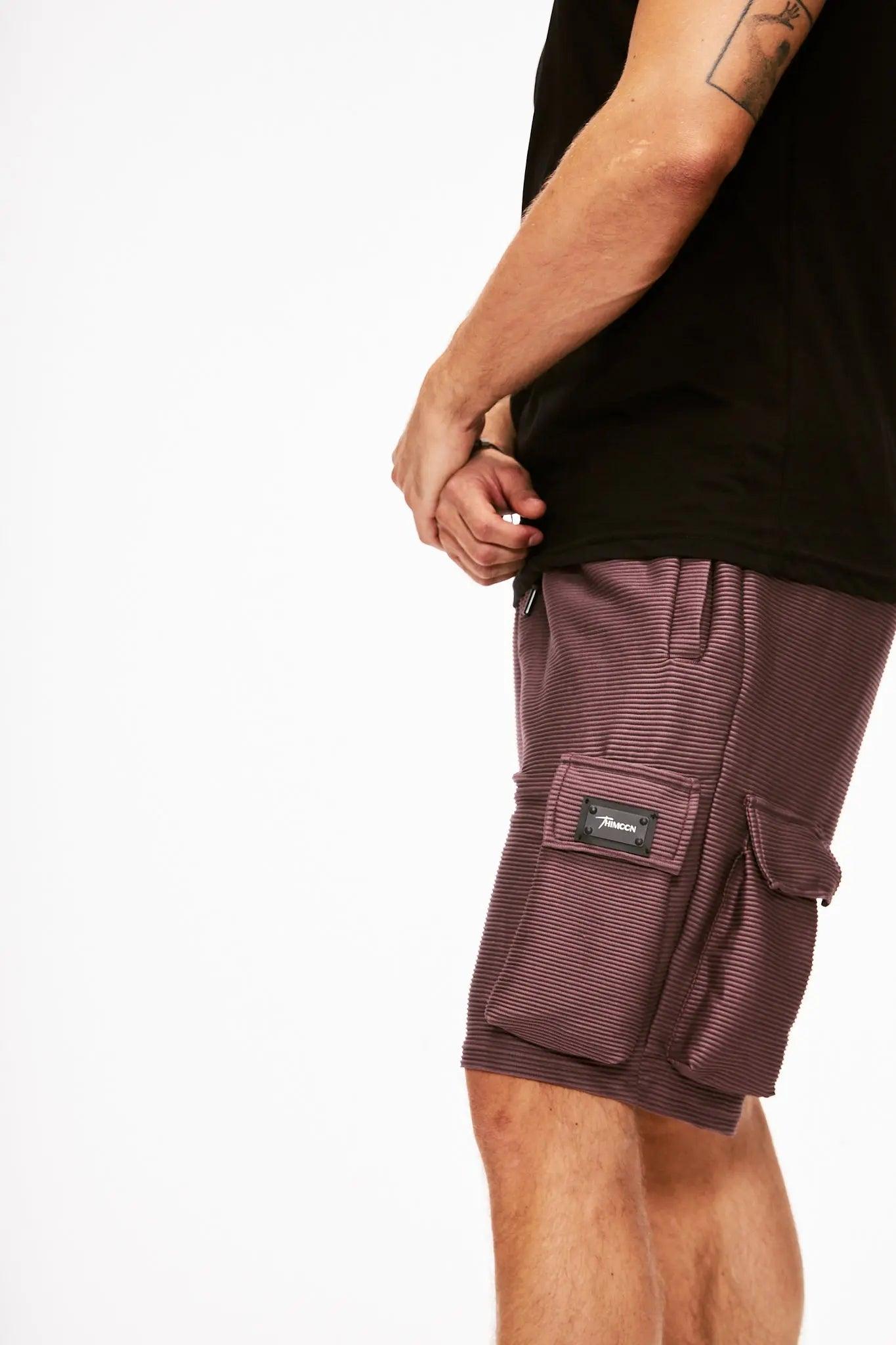 Men's Heavy Rib Jersey Shorts in Bordeaux THIMOON®