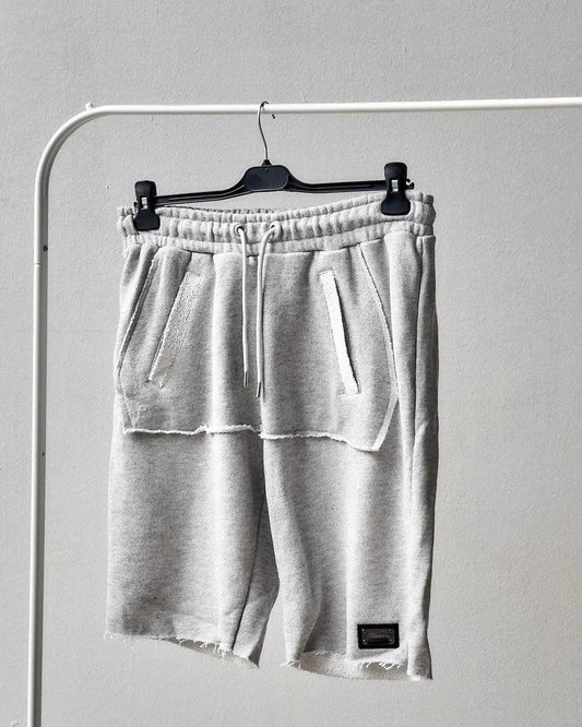 Men's Oversized Knit Grey Shorts
