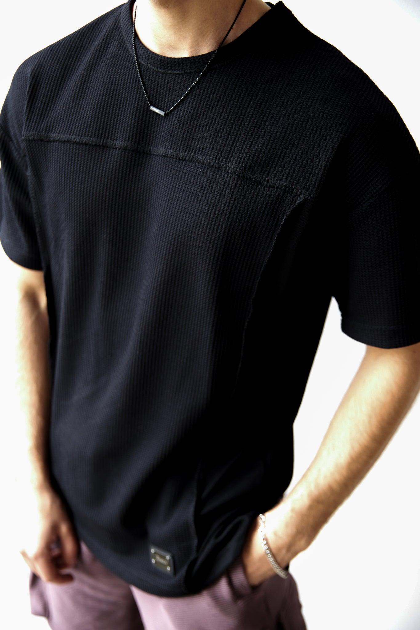 Thimoon Erkek Düz Siyah T-Shirt