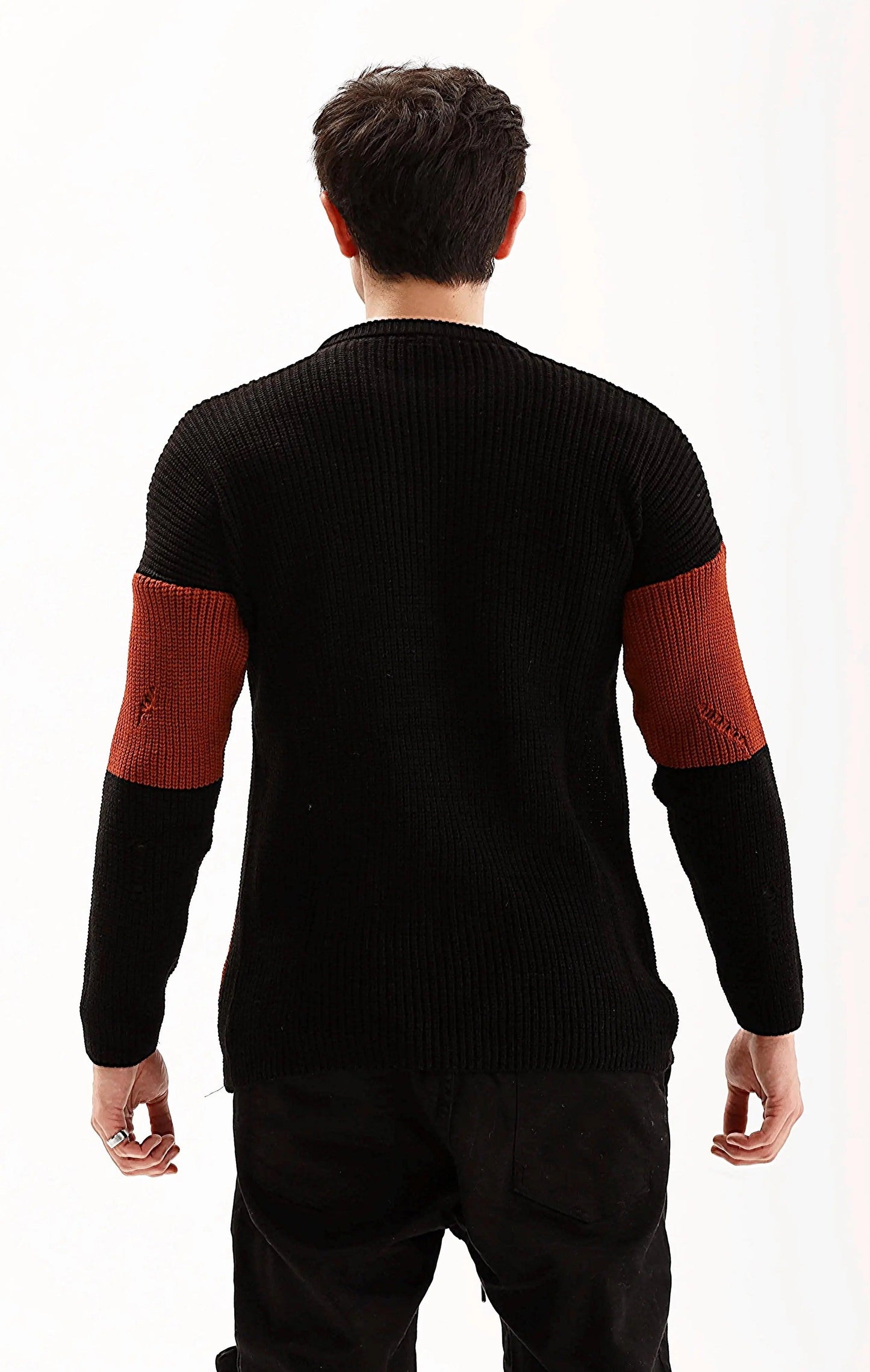 Men's Three Color Ripped Knit Sweater THIMOON®